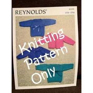 New Reynolds Rapture 82291 Baby Pullover Cardigan Knitting Pattern